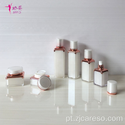 Frasco de plástico elegante para embalagem de cosméticos acrílico